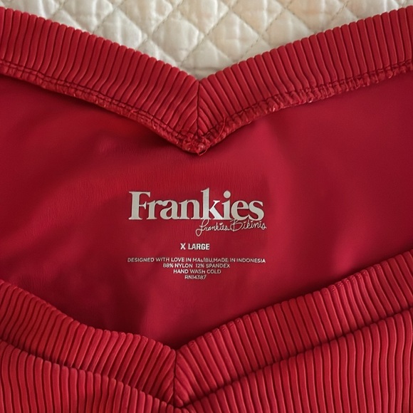 Frankie’s Bikinis Red Cheeky Bottom - Picture 2 of 5